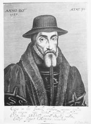 Portrait de John Foxe (1516-87) martyrologue anglais